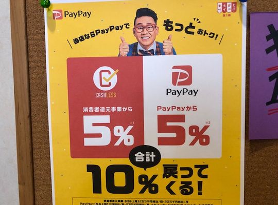 PayPayまちかどキャンペーン10%還元